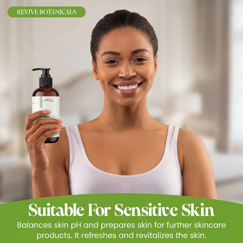 Green Tea + Aloe Face Cleanser bottle with natural acne soap for gentle, hydrating skincare